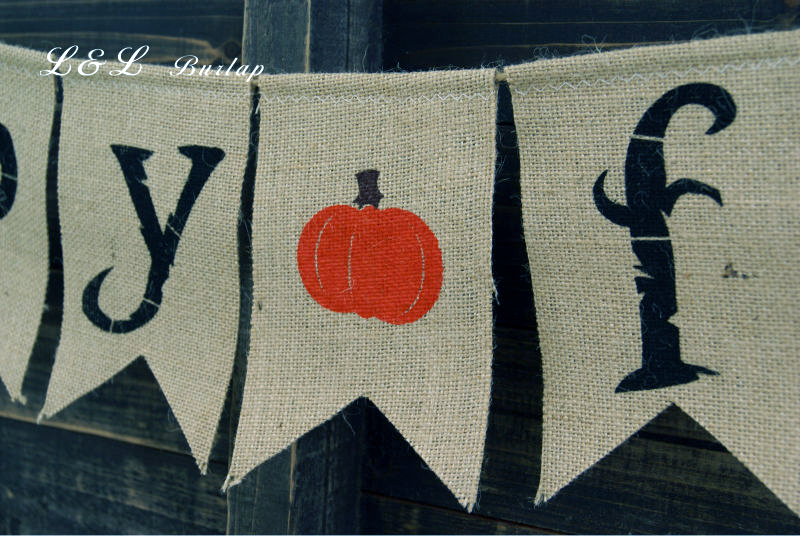 fall burlap banner